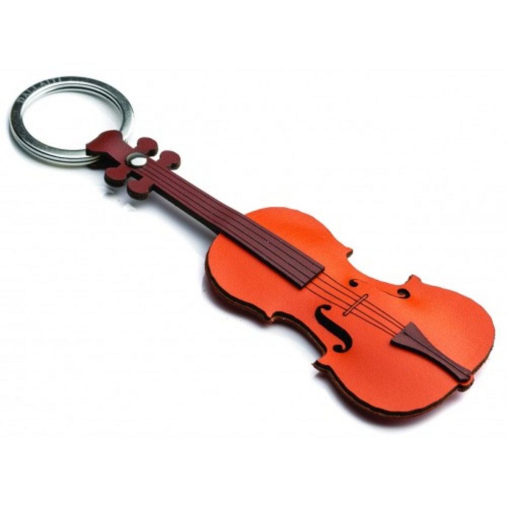 Violin Leather Keychain